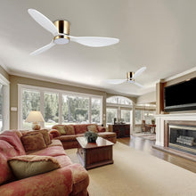 Load image into Gallery viewer, Remote-Controlled 52-Inch Ceiling Fan with Dimmable Lights - Ideal for Bedrooms