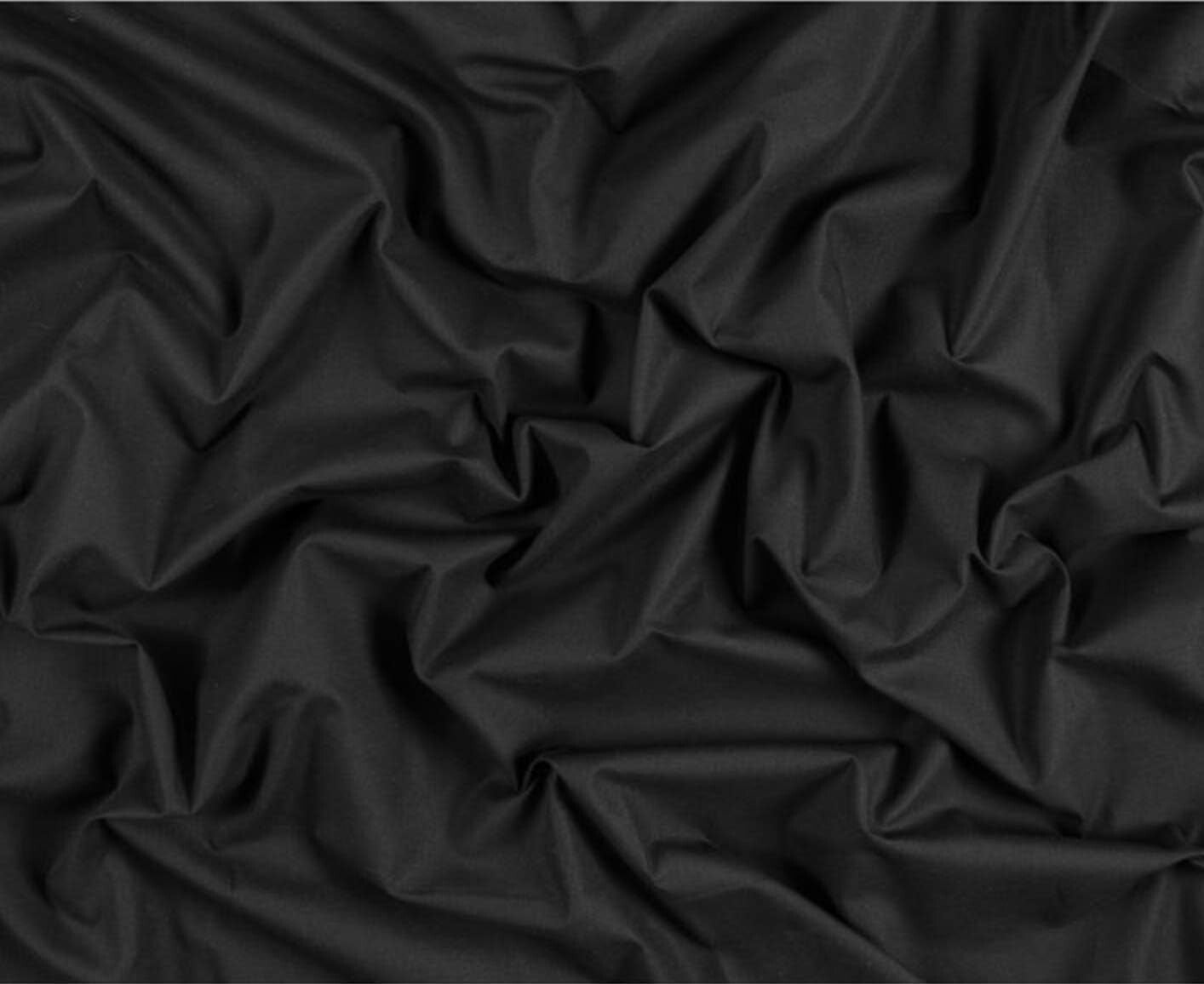 Medium Weight Black Muslin Fabric - 10 Yards, Ideal for Quilting and Draping