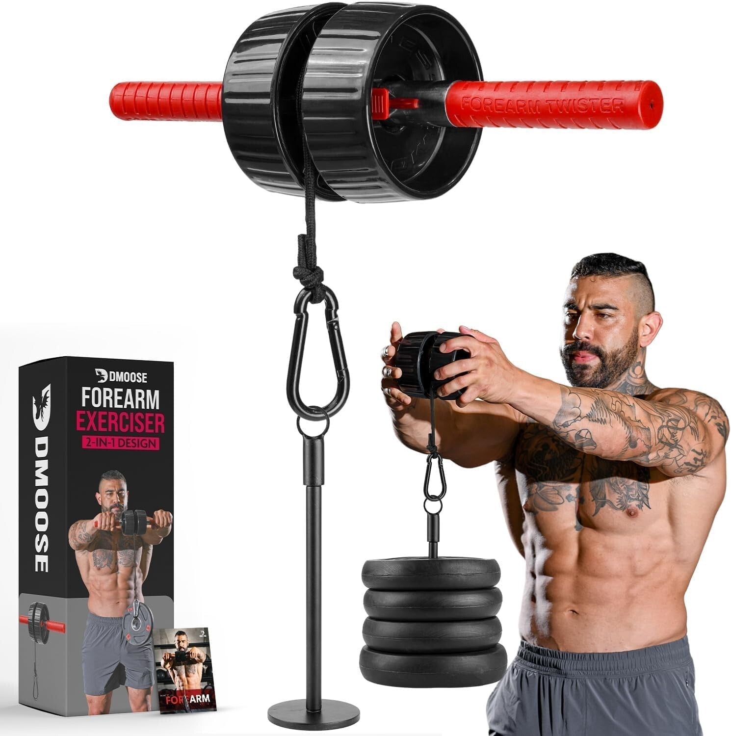 Durable Forearm Roller with Non-Slip Grip - Ideal for Rehab & Strength Training