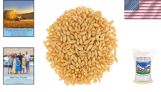18 lbs Non-GMO Hard White Wheat Berries - Kosher & Sproutable Quality Grains