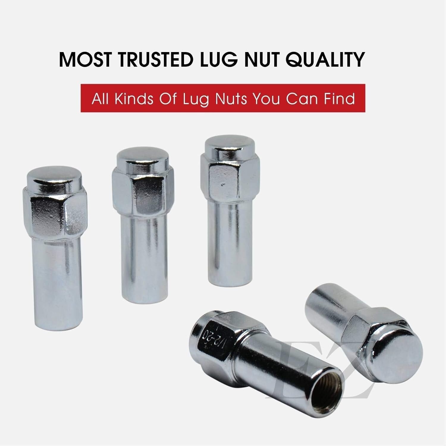 Durable 14mm x 1.5 Cragar SST Chrome Lug Nuts with Duplex Washers - 20 Pcs