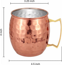 Load image into Gallery viewer, Set of 12 Premium Moscow Mule Copper Mugs - Food Safe &amp; Tarnish Resistant