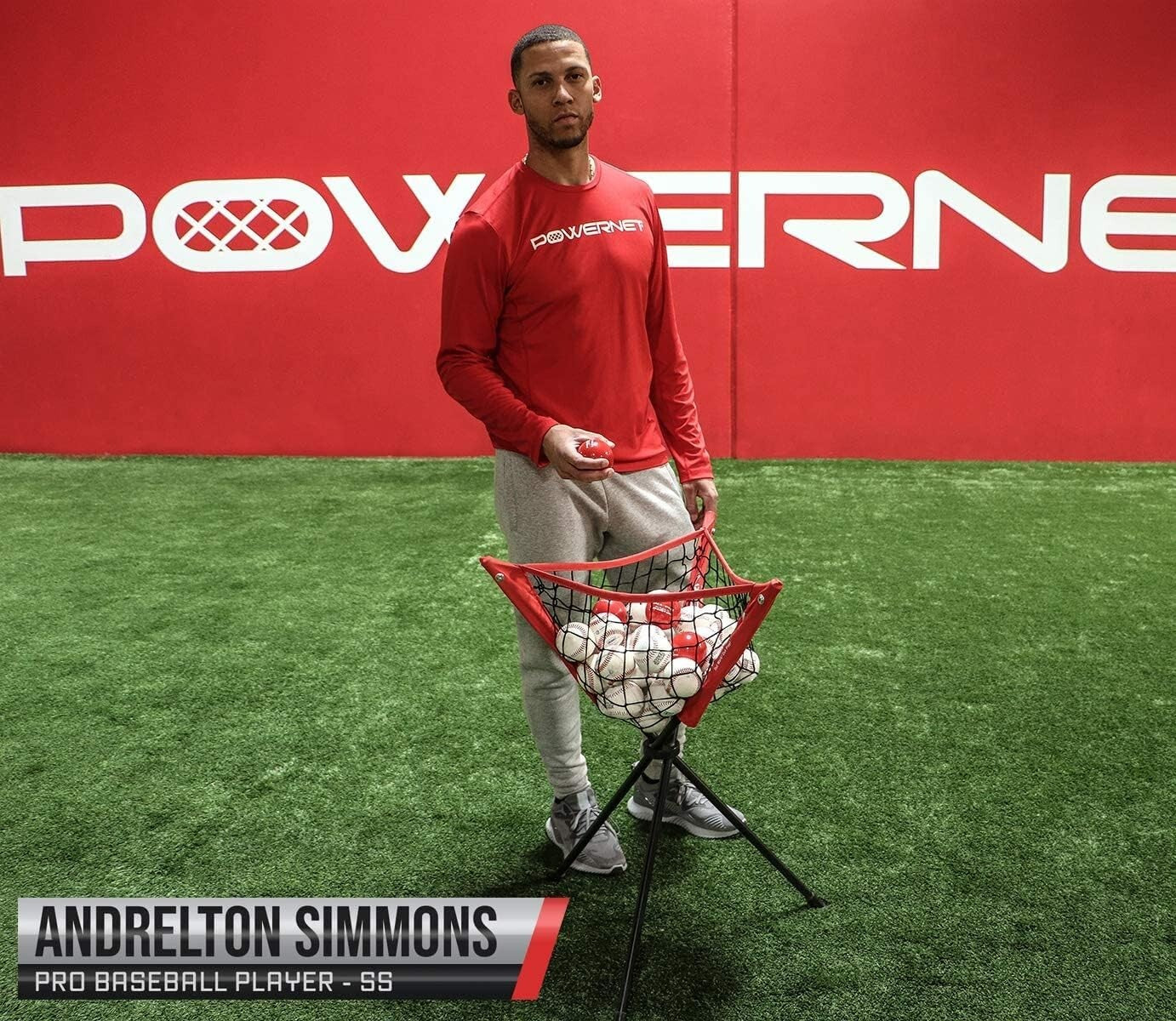 Durable Tripod Ball Caddy - Black, Holds Baseball & Softball, Lightweight Design