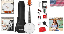 Load image into Gallery viewer, Lightweight 26 Inch Mahogany Mini Banjo - Perfect for Music Lovers on the Go