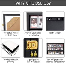 Load image into Gallery viewer, 24-Card Lockable Baseball &amp; Sports Display Case with UV Protection &amp; Mounting