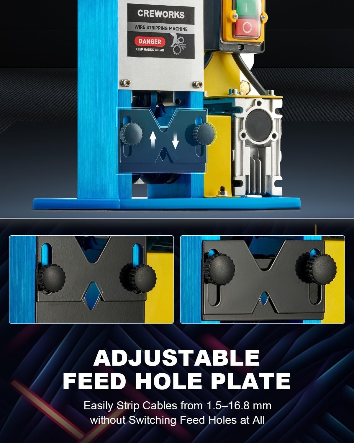 Efficient 180W Wire Stripper - Ergonomic, Compact Design for Easy Use