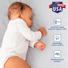 Load image into Gallery viewer, Airy Cotton Cover Crib Mattress with Waterproof Barrier &amp; Hypoallergenic Layers