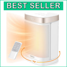 Load image into Gallery viewer, Oscillating Electric Heater with Digital Thermostat - Safe &amp; Portable 1500W