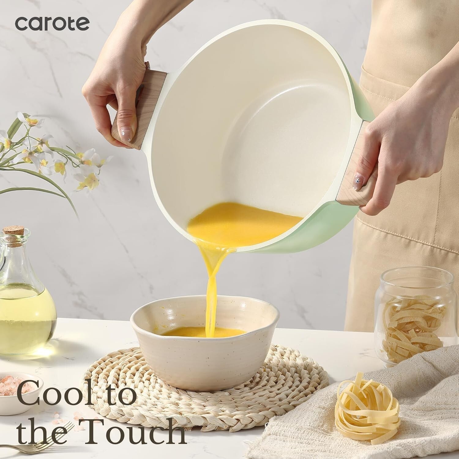 Ceramic Non-Stick Cookware Set – 21-Piece Kitchen Essential for Healthy Cooking