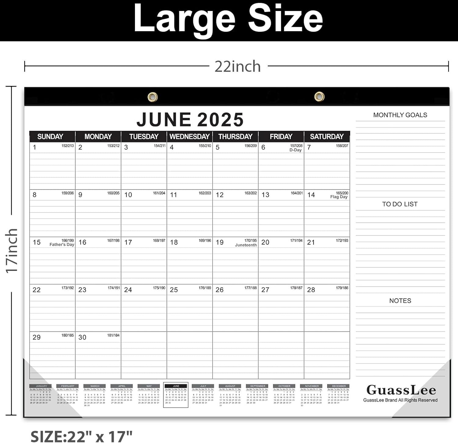 19-Month 2025 Desk Calendar Set, 3-Pack - Ideal for Home Office & Classroom Use