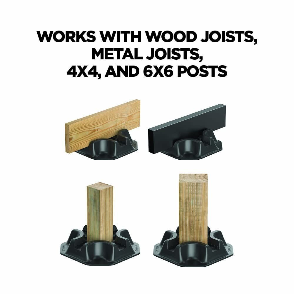 8-Pack Heavy Duty Deck Block Foundation Support Base - UV-Protected & Versatile