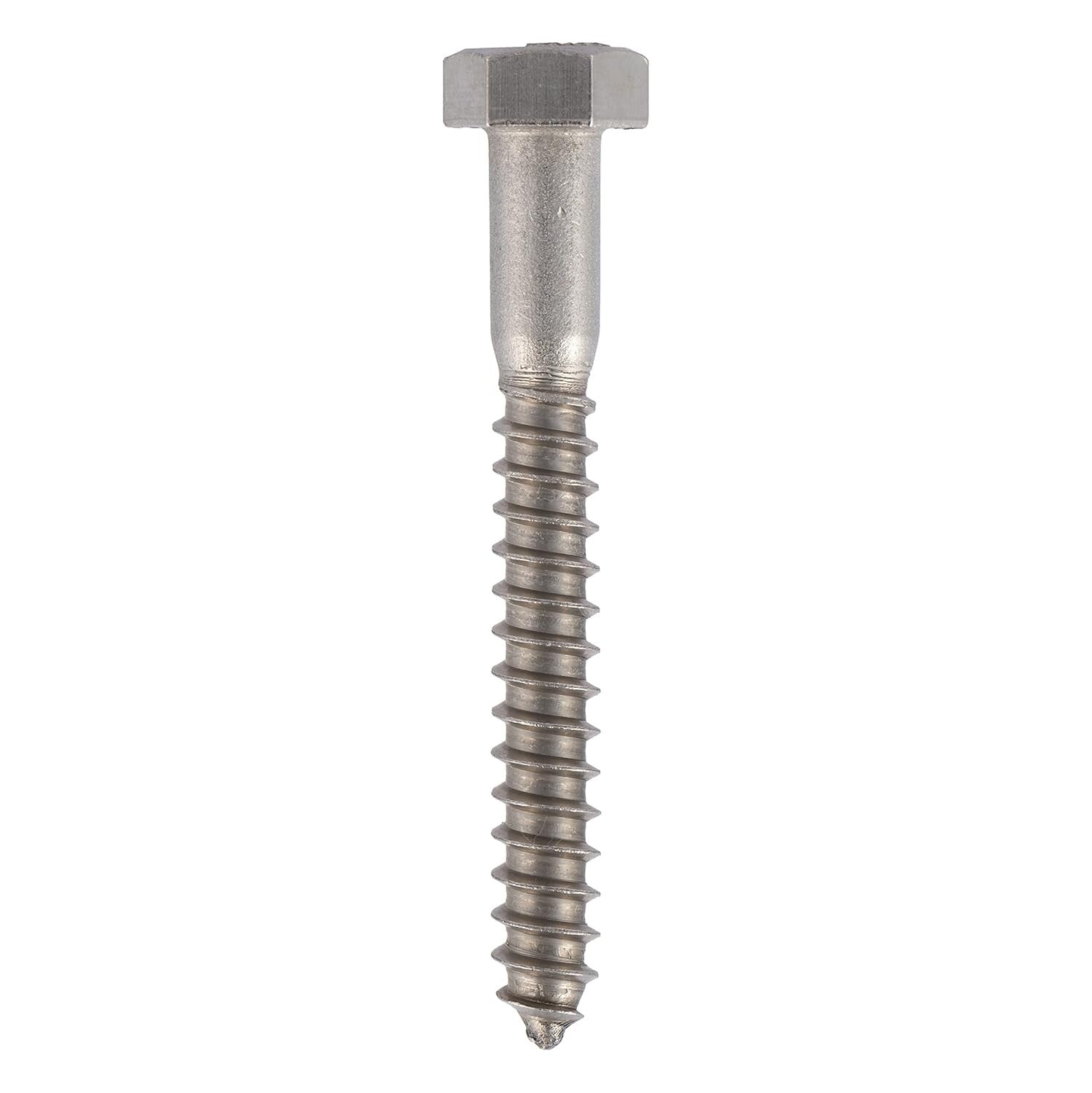 18-8 Stainless Steel 3/8" x 4" Hex Lag Screws - 25 Count for Reliable Fastening
