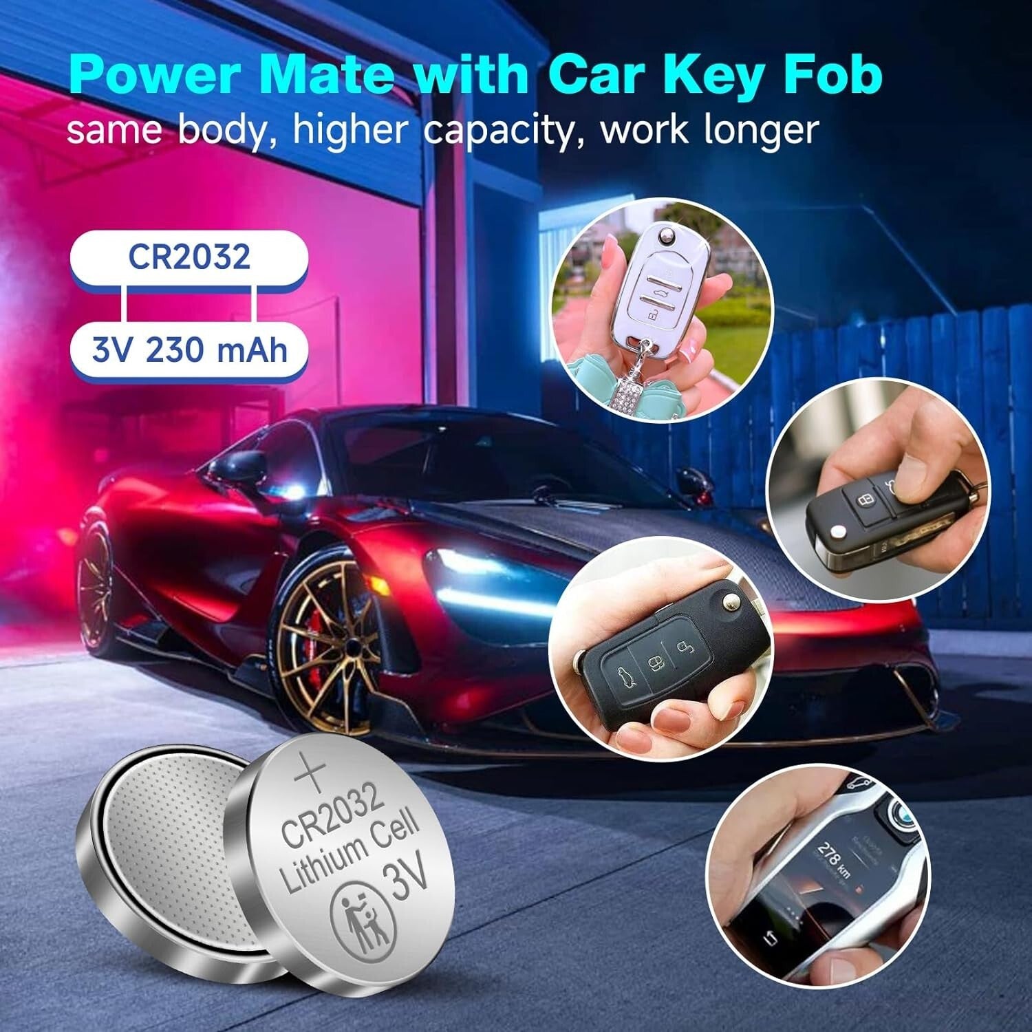 Reliable 3V Coin Button Cell Battery Pack - 200 High-Performance Lithium Cells