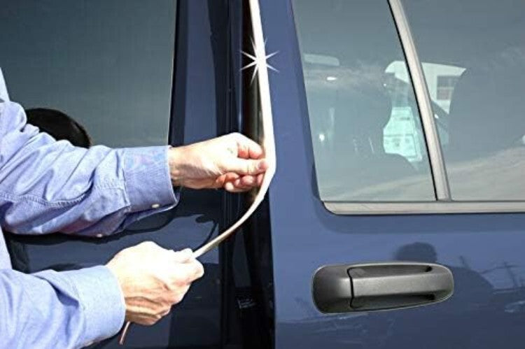 Chrome Self-Adhesive Vehicle Trim - 50ft UV-Proof Protection Against Scratches