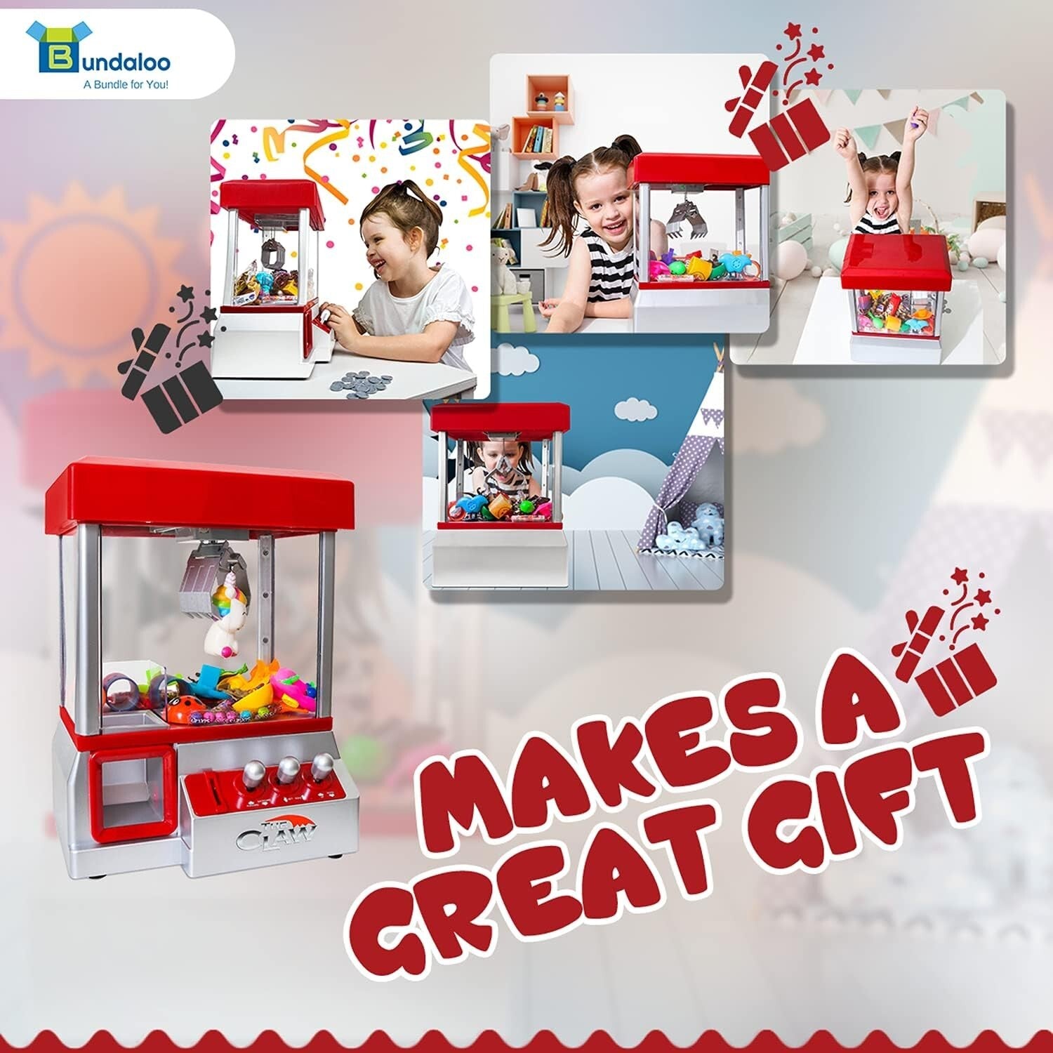 Fun Retro Claw Machine with Sound - Ultimate Home Prize Vending Experience