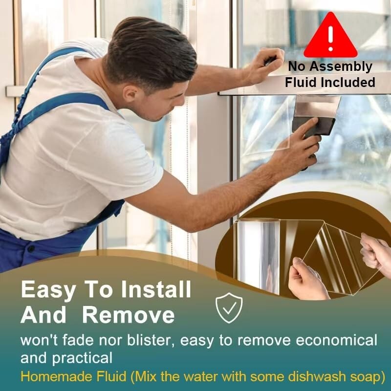 4 Mil Clear Security Window Film - Shatterproof Protection for Homes & Offices