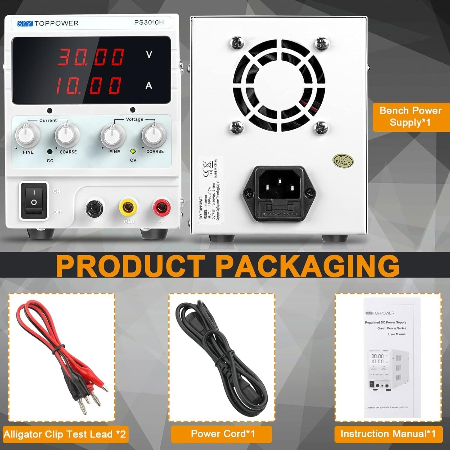 Multi-Function Variable DC Power Supply with 4-Digit Display - Ideal for DIY