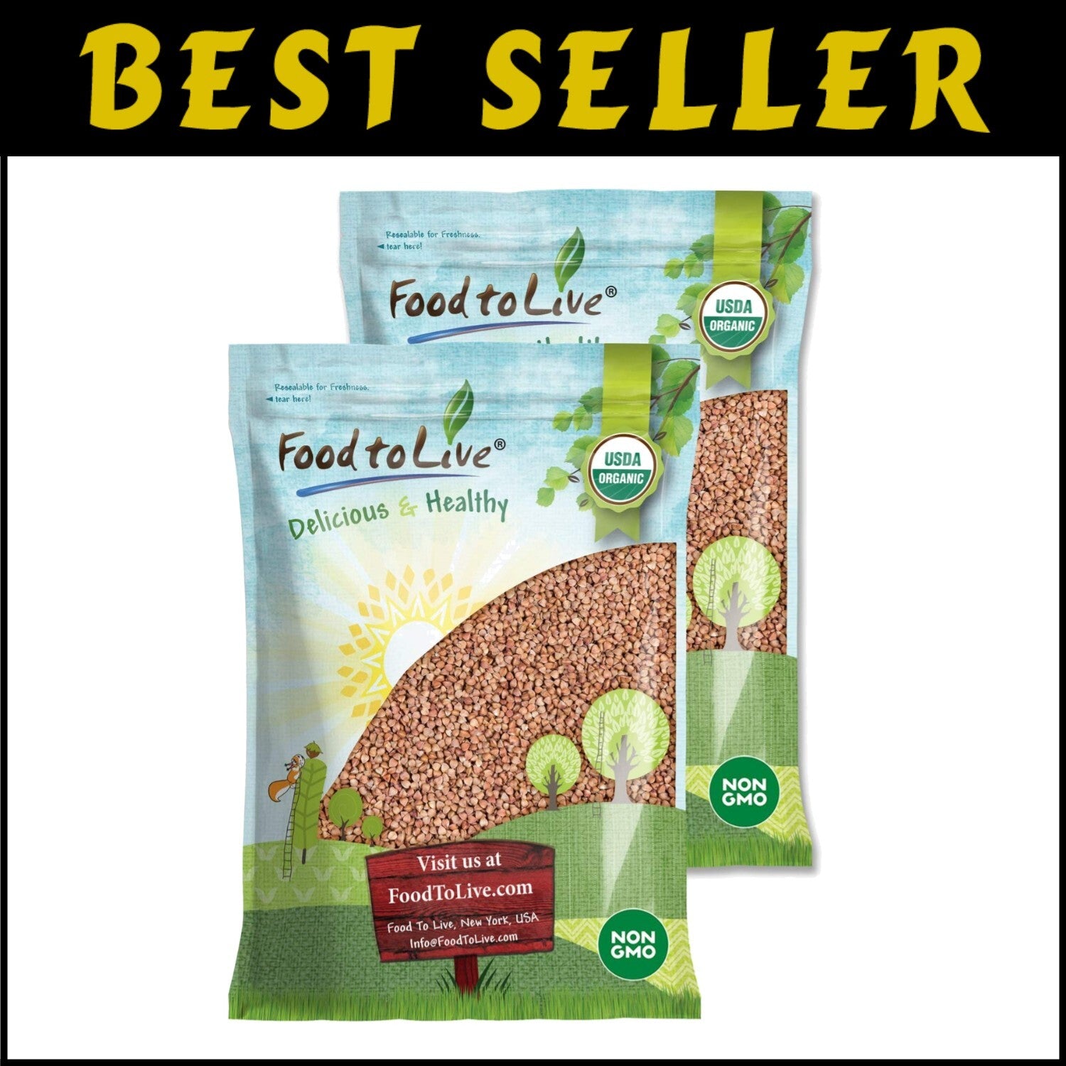 Healthy Cooking Essential: Organic Buckwheat Kasha, Non-GMO & Gluten-Free, 20lbs