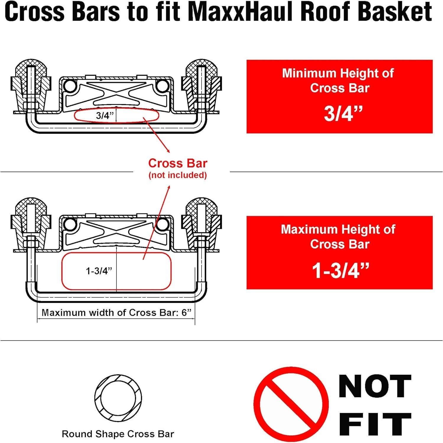 Lightweight 64" x 39" x 6" Steel Roof Rack - Easy Snap Mount Perfect for Trucks