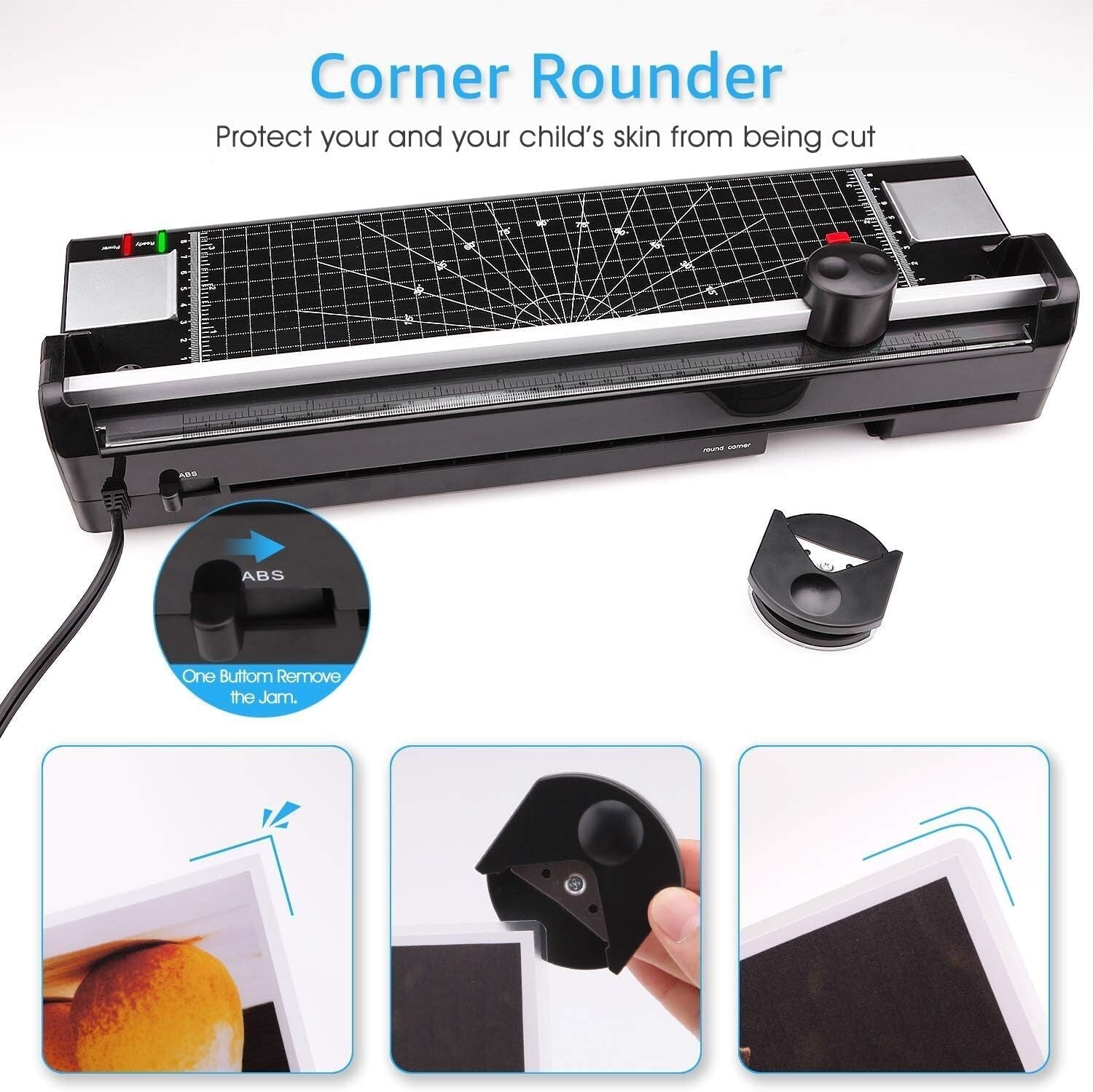 5-in-1 A3 Laminator Machine with Trimmer & Corner Rounder - Versatile & Quiet