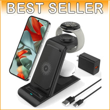 Load image into Gallery viewer, 3-in-1 Wireless Charger Stand for Google Pixel Watch 3/2 &amp; Phones - Fast Charge