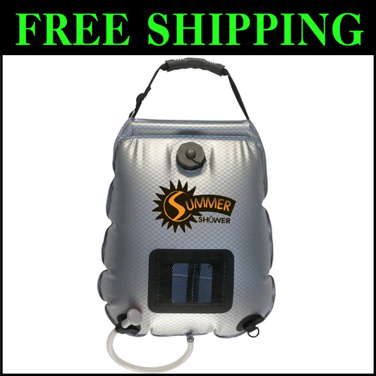 Durable 5-Gallon Solar Shower with Reflective Insulator - Ideal for Outdoor Use