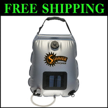Load image into Gallery viewer, Durable 5-Gallon Solar Shower with Reflective Insulator - Ideal for Outdoor Use