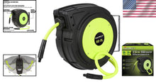 Load image into Gallery viewer, Premium Hybrid 3/8" x 50 ft. Air Hose Reel - Retractable, Heavy Duty, ZillaGreen