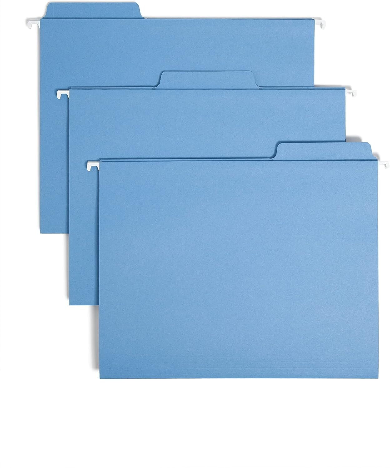 FasTab 200 Count Blue Hanging File Folders - Easy Labeling & Access, Letter Size