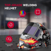 Load image into Gallery viewer, Skeleton Knight Auto Darkening Welding Hood, True Color Technology &amp; Comfort Fit