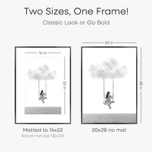Load image into Gallery viewer, Modern Black 20x28 Picture Frame Set with Sawtooth Hangers for Wall Display