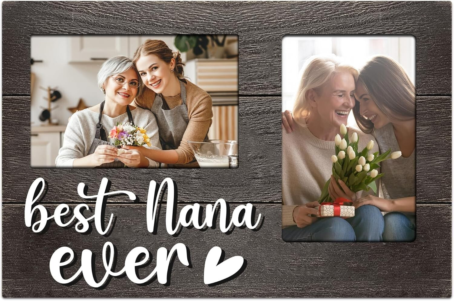 Elegant 3D Photo Frame for Nana - Holds Two Pictures, Perfect Gift for Occasions