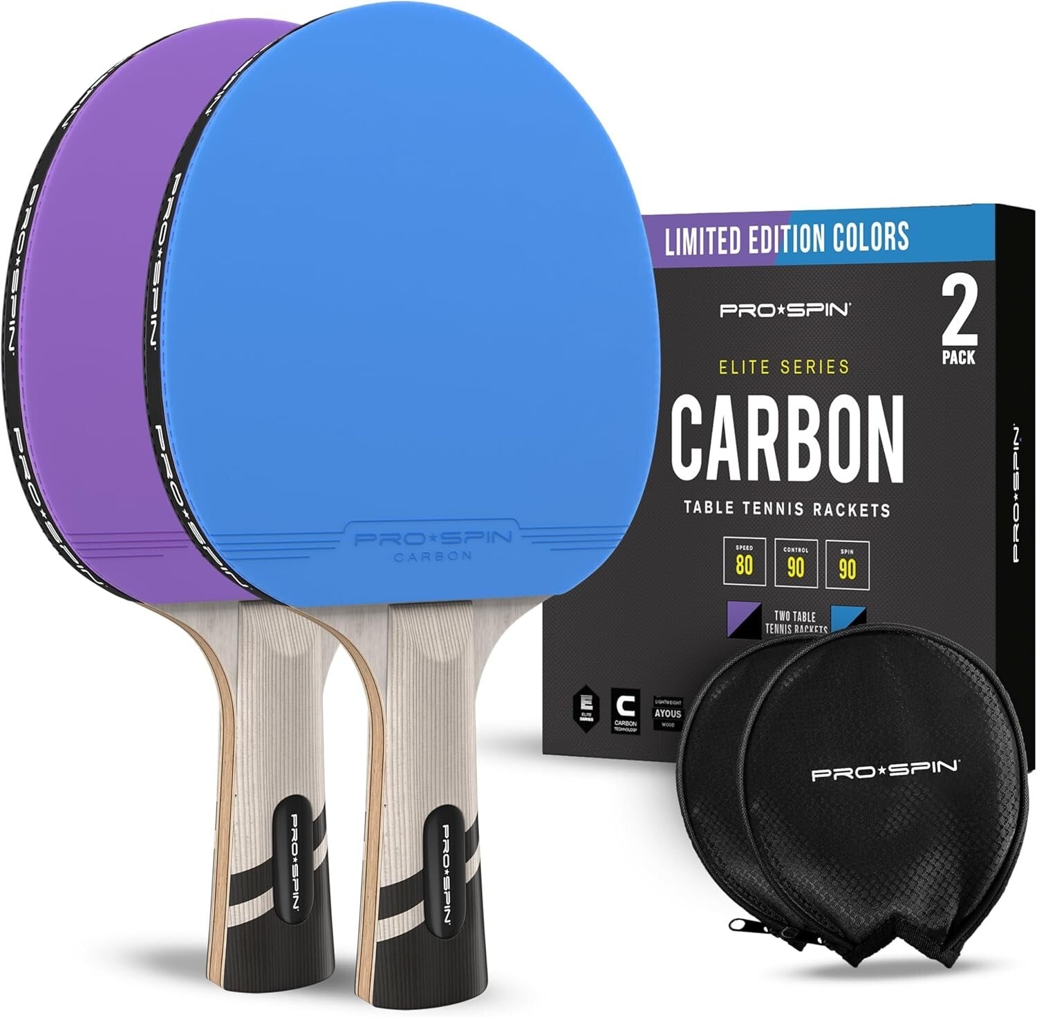 Ergonomic Ping Pong Paddles with 2.0mm Sponge - Pro-Level Performance Guaranteed