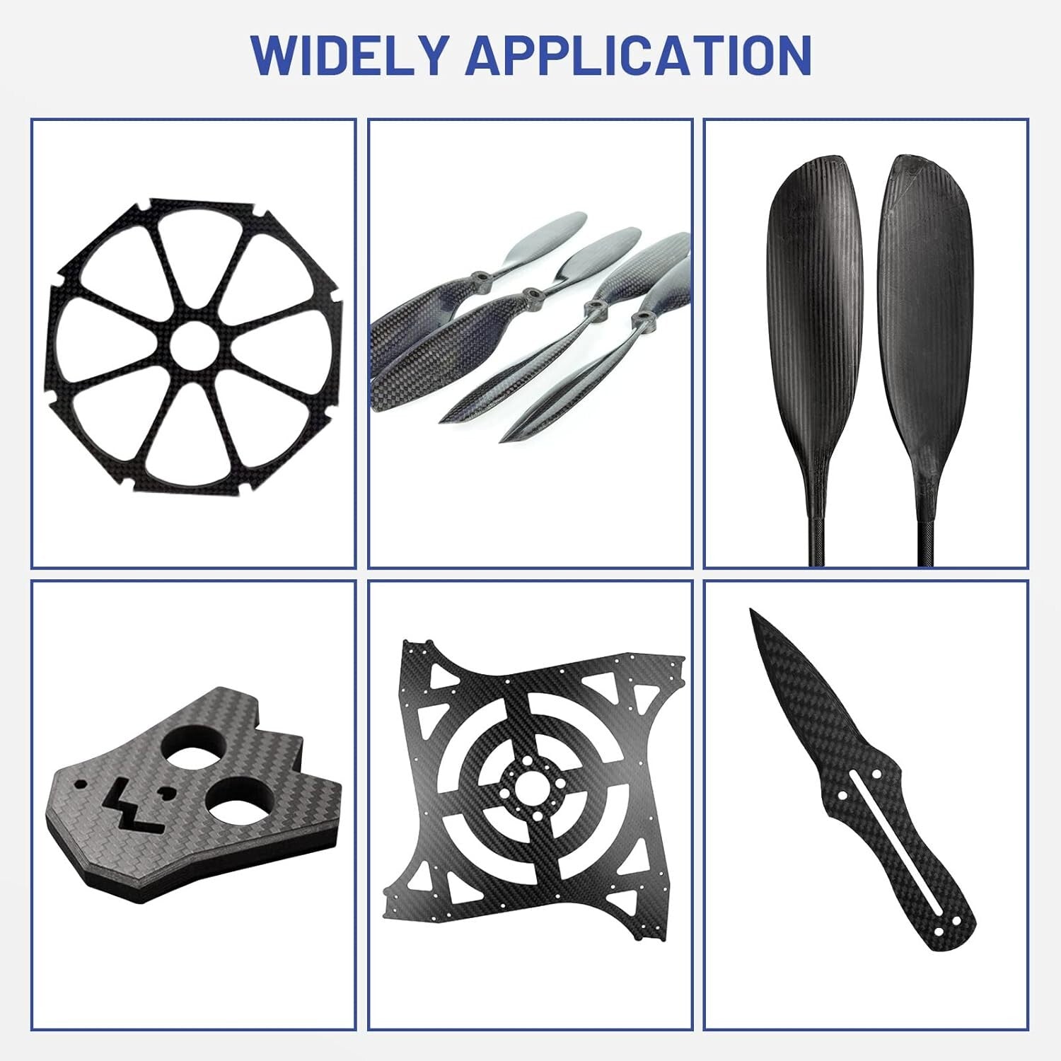 Super Lightweight Gloss Carbon Fiber Sheets 400x500x1.5mm for Custom Models