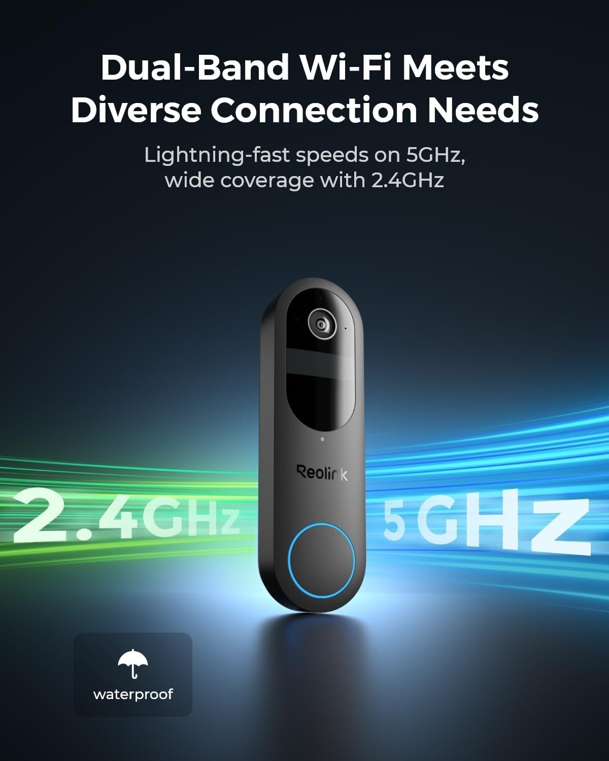 Smart Wireless Doorbell Camera: 2K Resolution, Battery/Wired Power, Alerts