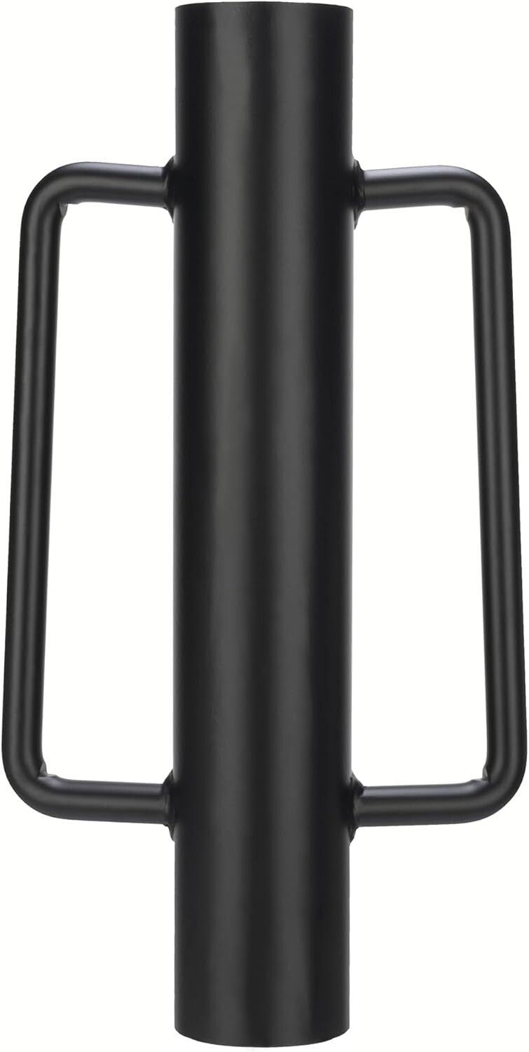 18 LB Heavy Duty Steel Fence Post Driver with Ergonomic Handle - Durable Black