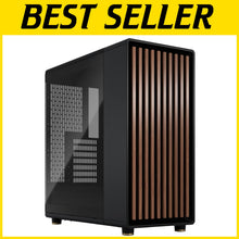 Load image into Gallery viewer, Stylish North Charcoal Black Tempered Glass Case - Customizable &amp; Efficient