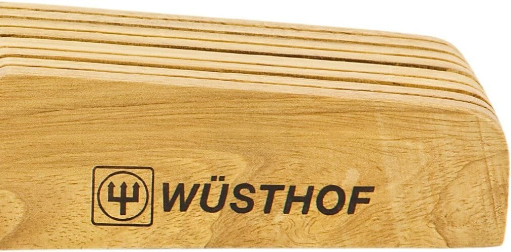 Natural Wood 7-Slot In-Drawer Knife Storage - Elegant & Space-Saving Solution