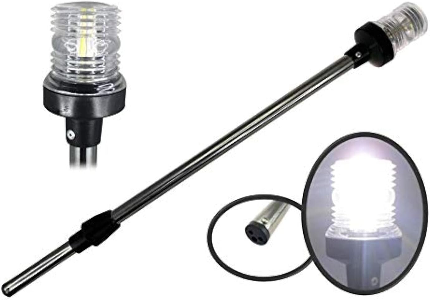 360-Degree Nature White LED Navigation Light for Boating - USCG Certified