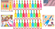 Load image into Gallery viewer, Funny 12'' Rubber Chicken Toy Set - 32 Multi-Colored Squeaky Stress Busters