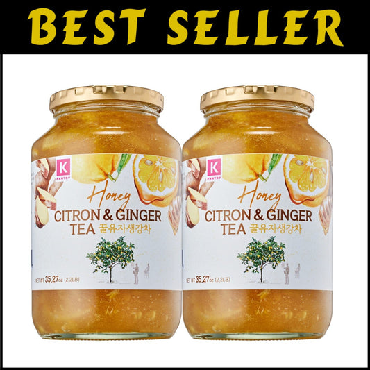 Versatile Honey Citrus & Ginger Tea - Enjoy Hot, Cold, or in Smoothies, 2 Pack
