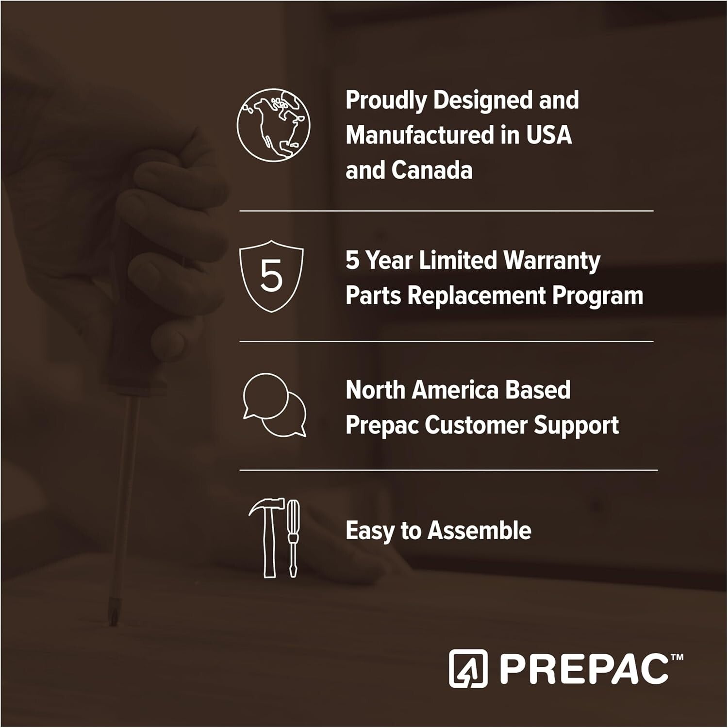 Elegant 5-Drawer Chest in Espresso - Durable & Versatile Furniture for Any Room