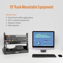 Load image into Gallery viewer, 12U Desktop Server Rack - Sturdy Open Frame for AV/Data/IT Equipment