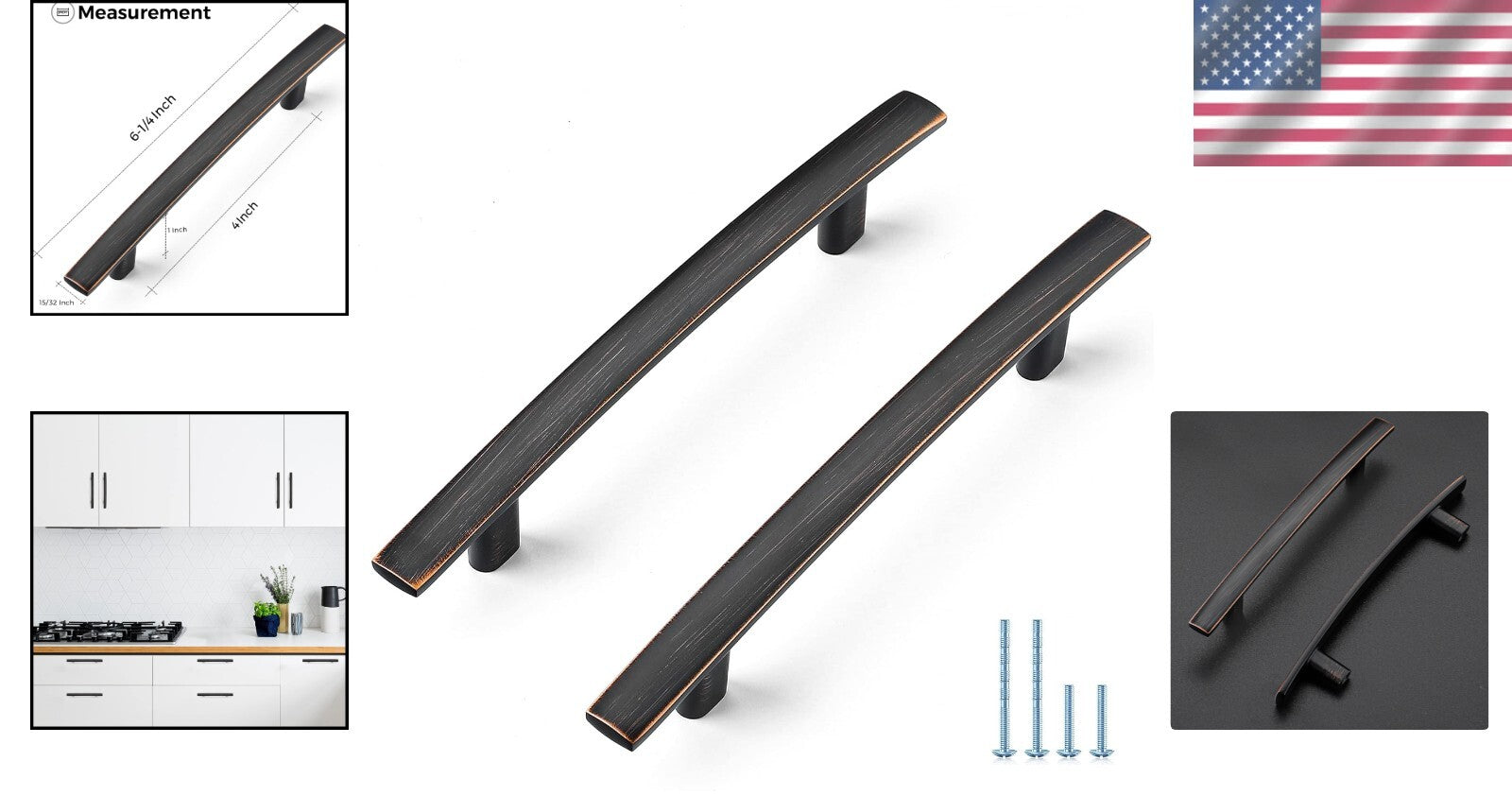 Sophisticated 25 Pack Curved Cabinet Handles - Perfect for Kitchen and Bathroom