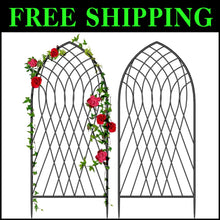 Load image into Gallery viewer, 2 Pack Large 75" x 31" Heavy-Duty Metal Garden Trellis for Climbing Plants