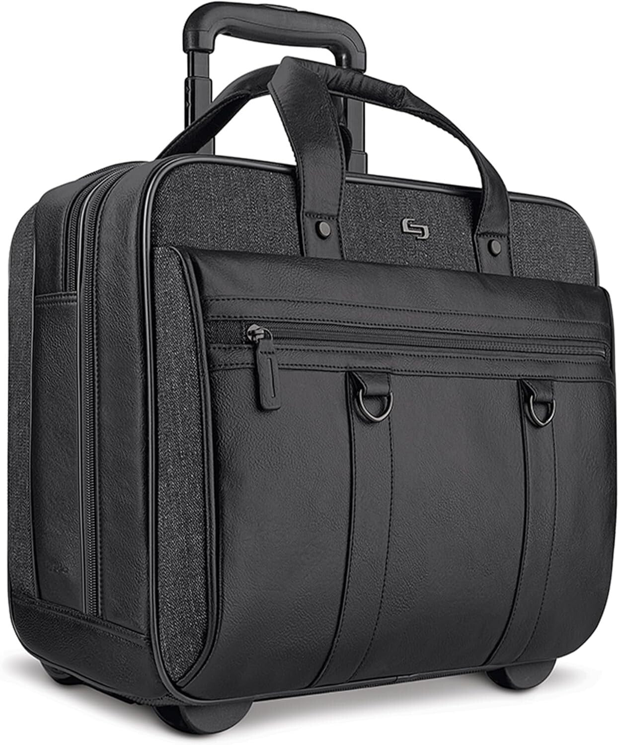 Durable Wheeled Briefcase with Organizer and Padded Sleeve for Travel Essentials