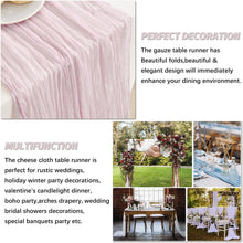 Load image into Gallery viewer, Versatile 10-Pack Pink Table Runners - Cozy Addition for Weddings &amp; Birthdays