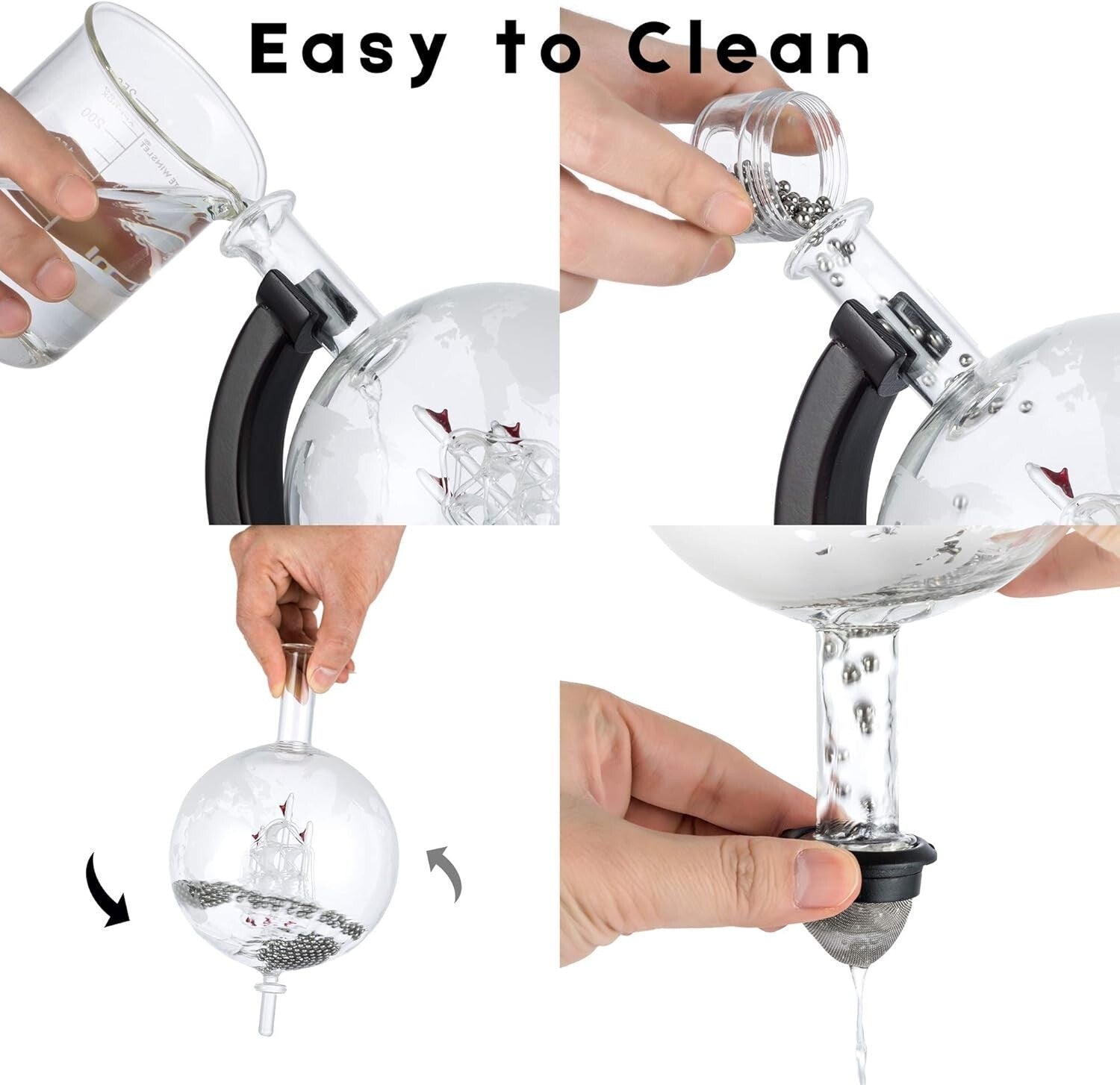 9-in-1 Globe Whiskey Decanter Set with Stainless Steel Stones & Cleaning Beads