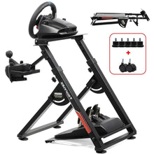 Load image into Gallery viewer, Universal Gaming Wheel Stand with Adjustable Height &amp; Stability Features