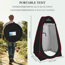 Load image into Gallery viewer, 6.2FT Waterproof Privacy Tent - Multi-Functional Shelter for Outdoor Activities
